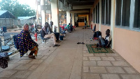 A scene at the Tamale Teaching hospital Wednesday morning