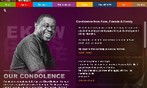 The virtual book of condolence can be accessed at; https://www.ghanaweb.com/ekow-blankson/