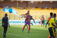 Hearts of Oak's Kofi Kordzi in action against Legon Cities