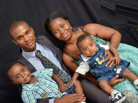 The late Captain Maxwell Mahama with his family