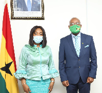 The Jamiacan High Commissioner-designate, Esmond Reid, with Ayorkor Botchwey