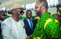 Former President Kufuor in a chat with Dr. Matthew Opoku Prempeh