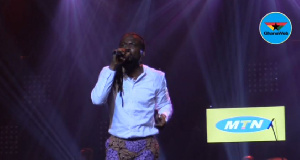 Samini performing at MTN Music Festival