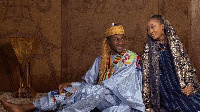 Yusuf Buhari wit im bride, Princess Zahra Ado Bayero | Photo by Wraith Studios