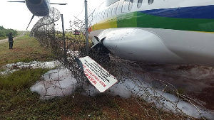 The Starbow Aircraft skidded off the tarmac during takeoff