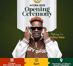 The opening ceremony will be held at the Legon Stadium on March 8