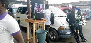 One of the Veronica buckets positioned at the Korle-Bu station