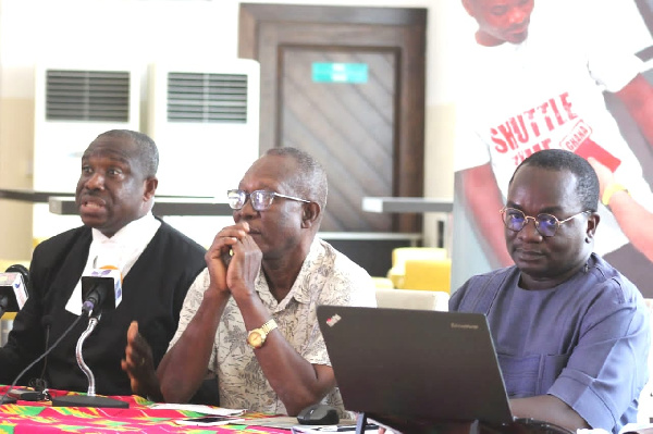 Evans Yeboah and other executives of the Ghana Badminton Association