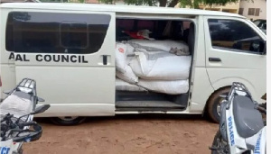 van containing smuggled cocoa