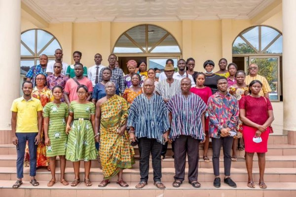 Leadership of the Fund with some of the beneficiaries in a group photo