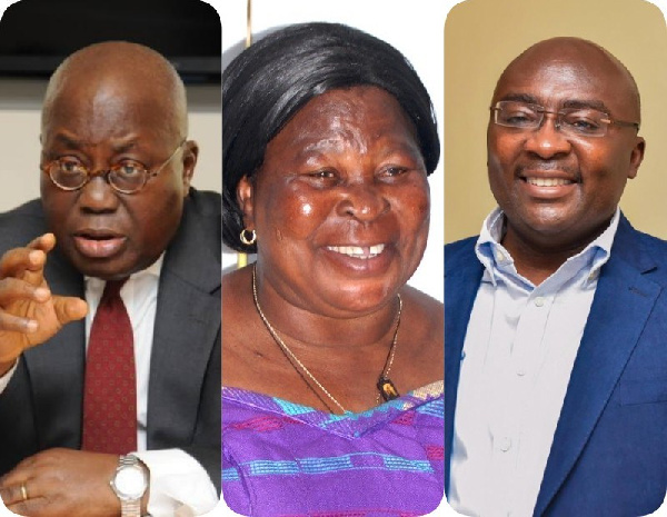 President Akufo-Addo, Akua Donkor and Vice President Dr Mahamudu Bawumia