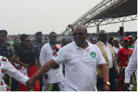 President John Mahama at the Cape Coast Stadium.