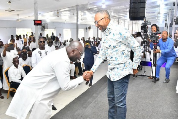 Dr. Bawumia visited Rev. Owusu Bempah's Church on Easter Sunday