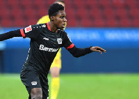 Bayer Leverkusen defender Jeremie Frimpong