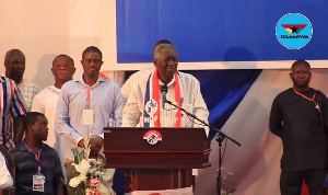 Former President John Agyekum Kufuor speaking at the conference