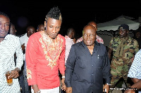 Asamoah Gyan with President Akufo-Addo