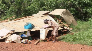 Remains of the building