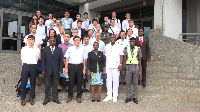 The Japan Ambassador with other officials