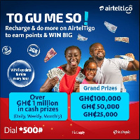 The promo aims at rewarding AirtelTigo customers with over 1 million Ghana cedis in cash