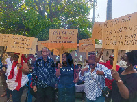 File photo of picketing pensioners