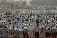 File: Some Muslims praying