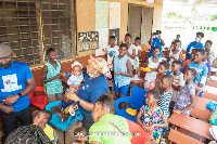 Duo Concept Foundation pictured with some children