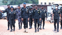 Dr. George Akuffo Dampare with other members of the Ghana Police Service