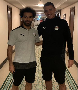 Mo Salah and Michael Loftman