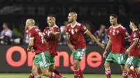 Morroco players jubilant after their win over Ivory Coast