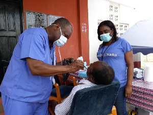 Dentists treating a patient