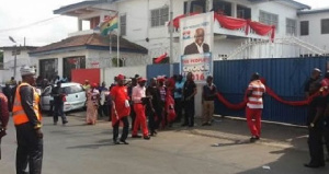 Entrance of the NPP headquarters