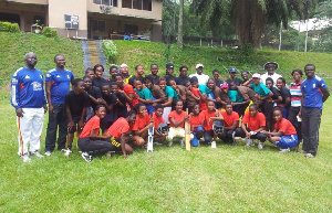 A group photograph of the participants with the technical team