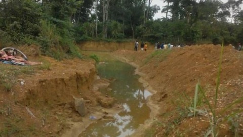 File photo :Galamsey pit