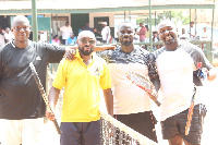 Abele and Amoo of Atomic Tennis Club and Nana Poku and Derrick of Ghana Tennis Club