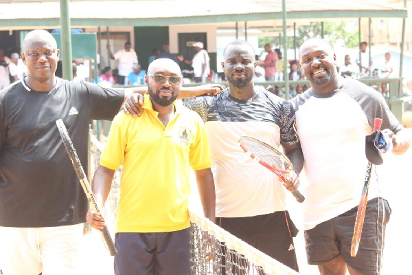 Abele and Amoo of Atomic Tennis Club and Nana Poku and Derrick of Ghana Tennis Club