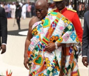 President Nana Addo Dankwa Akufo-Addo on his way to take his oath of office in 2017