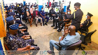 Acting IGP, Dr. George Akuffo Dampare is on a tour in the Eastern Region