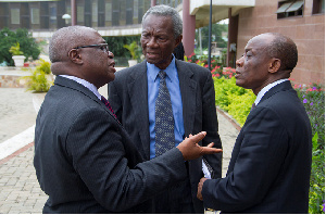 Mr Seth Terkper, Dr. Henry Wampah and Mr Kwame Pianim