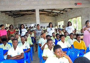 Some of the school girls captured in a photo