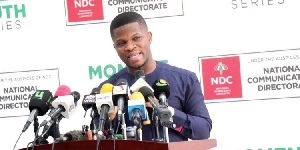 NDC Communications Officer, Sammy Gyamfi, addressed the press conference