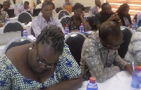 Participants at the review meeting at Sunyani