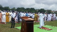 Some Muslims commemorating the Eid-Ul-Adha with prayers