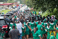 A section of the crowd during President Akufo-Addo's tour