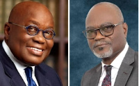 Dr. Kofi Amoah (left), Nana Addo Dankwa Akufo-Addo (right)