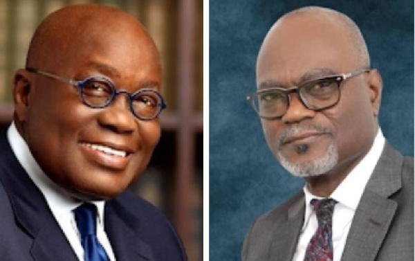 Dr. Kofi Amoah (left), President Akufo-Addo (right)