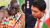 President Akufo-Addo(L), Madagascar's newly sworn-in President Andry Nirina Rajoelina