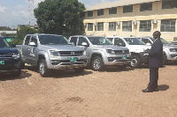 Some of the cars on display at the Western Regional offices of the GHS