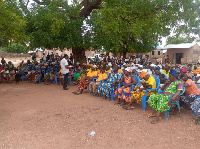 Mr Prosper Kpankyaano addressing the people at Duong