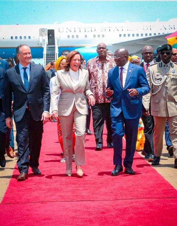 Vice President of the USA, Kamala Harris and Vice President Dr. Mahamudu Bawumia