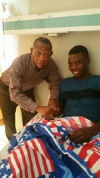 Abdul Razak with Ollenu Ashitey at the Komfo Anokye Teaching Hospital